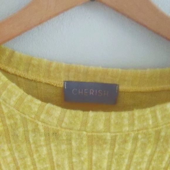 Cherish ribbed mustard colored dress - Picture 2 of 5